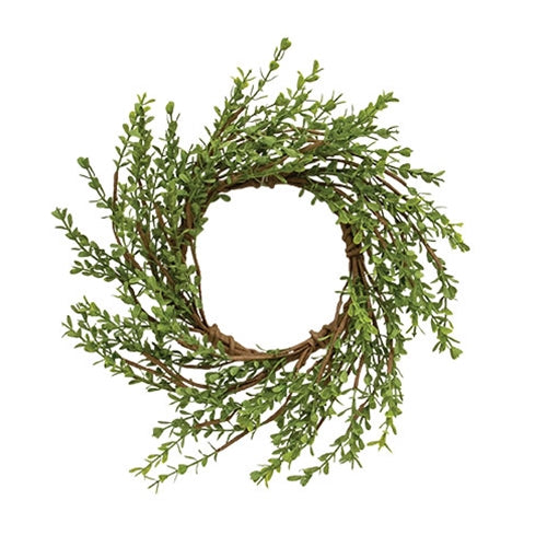 Baby Boxwood Candle Ring - 4.5"