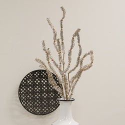 Platinum Bristle Pine & Golden Ball Spray - 35.5"