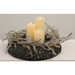 Platinum Bristle Pine & Golden Ball Garland 5 Ft.
