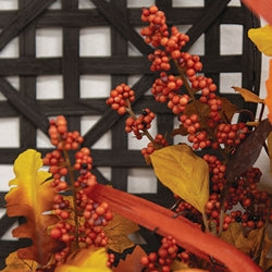Harvest Bounty Berries & Leaves Wreath - 24"