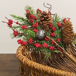 Joyful Mixed Pine & Pepperberry Spray - 18"