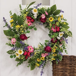 Breezy Summer Blooms Wreath - 24"