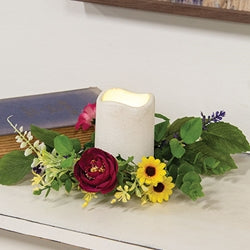 Breezy Summer Blooms Candle Ring - 3"