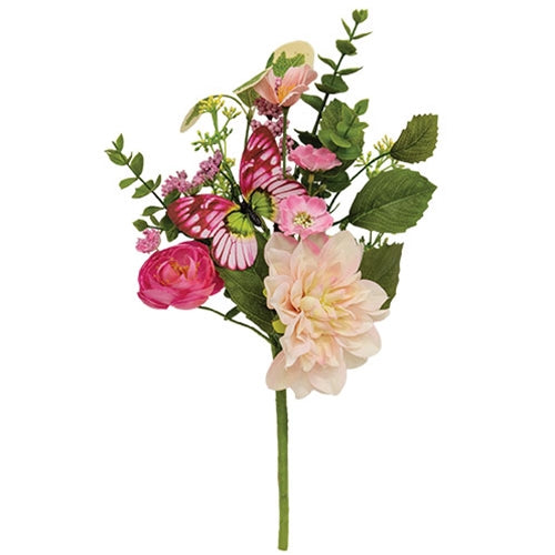Blushing Butterfly Garden Pick - 15.5