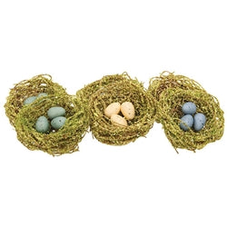 6/Set - Mini Speckled Eggs in Mossy Nests