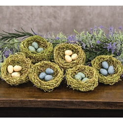 6/Set - Mini Speckled Eggs in Mossy Nests