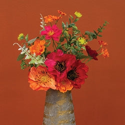 Sunset Poppy & Blooms Spray - 20"