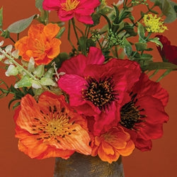 Sunset Poppy & Blooms Spray - 20"
