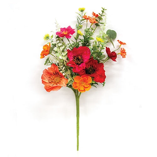 Sunset Poppy & Blooms Spray - 20"