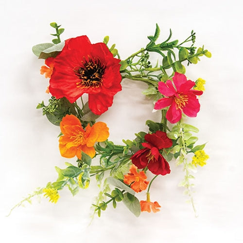 Sunset Poppy & Blooms Candle Ring - 3.5"