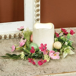 New Growth Blooms & Eggs Candle Ring - 3.5"