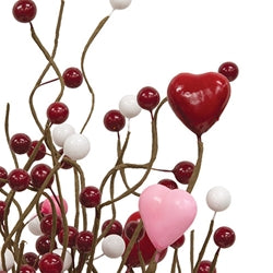 Valentine's Hearts & Berries Bush - 18"