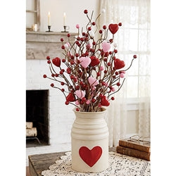 Valentine's Hearts & Berries Bush - 18"