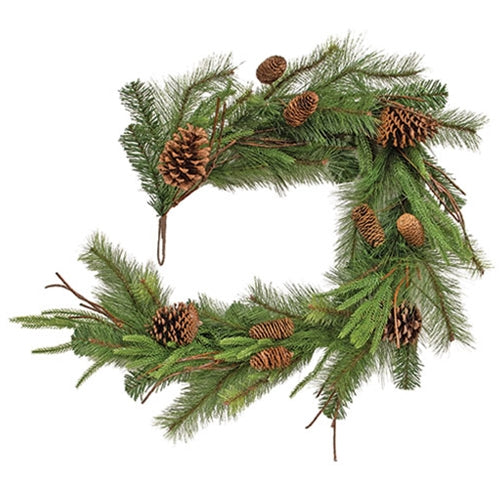 Mixed Northern Pine & Pine Cone Garland - 5 Ft.