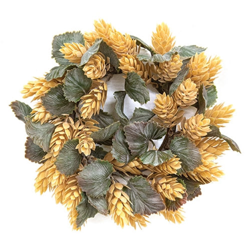 Dusty Beige Hops Candle Ring - 3.5"