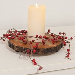 Rustic Red Holly Berries String Garland - 6 Ft.