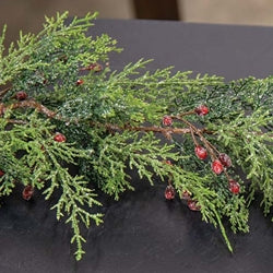 Frosted Cedar & Berries Garland - 6 Ft.
