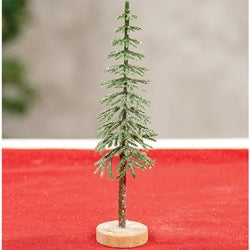 Sugar Plum Frosted Pine Tree - 7"H