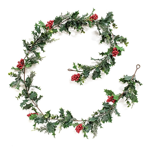 Vintage Holly & Ivy Cedar Garland - 6 Ft.