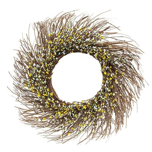 Spring Mix Pip Twig Wreath 22"