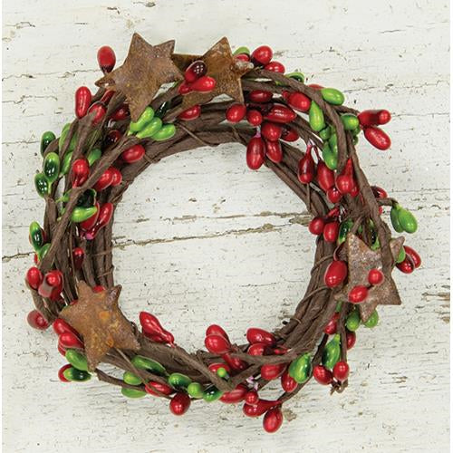 Pip Berry Ring With Stars Red and Green 2"