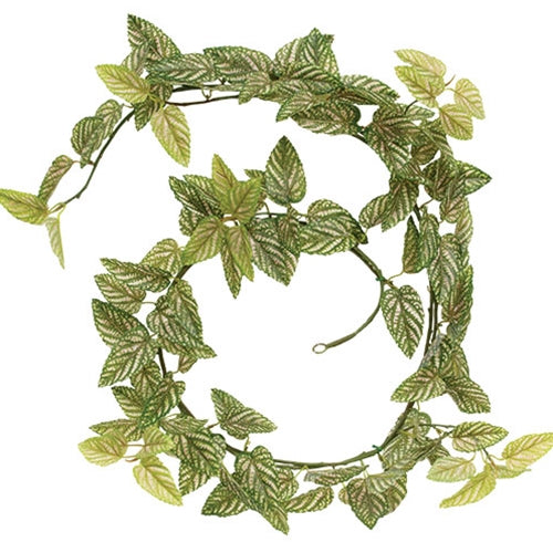 Pink Fittonia Leaves Garland - 6 Ft.