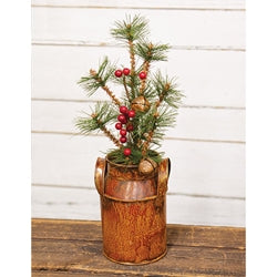 Jingle Brush Pine & Berries Pick - 14"