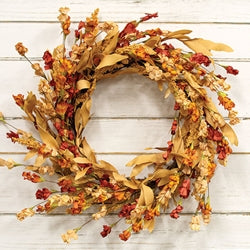 Fall Wildflowers and Heather Wreath - 22"