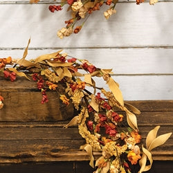 Fall Wildflowers and Heather Garland - 5 Ft.