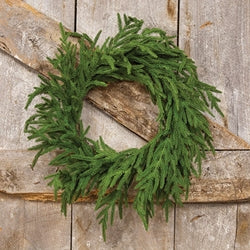 Soft Touch Evergreen Norfolk Pine Wreath - 24"