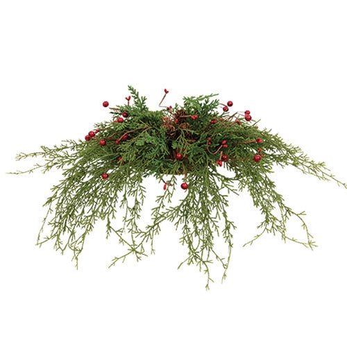 Wispy Cypress Pine Half Sphere - 22"