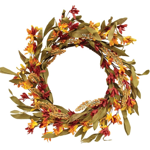 Harvest Wildflower & Heather Wreath - 22"