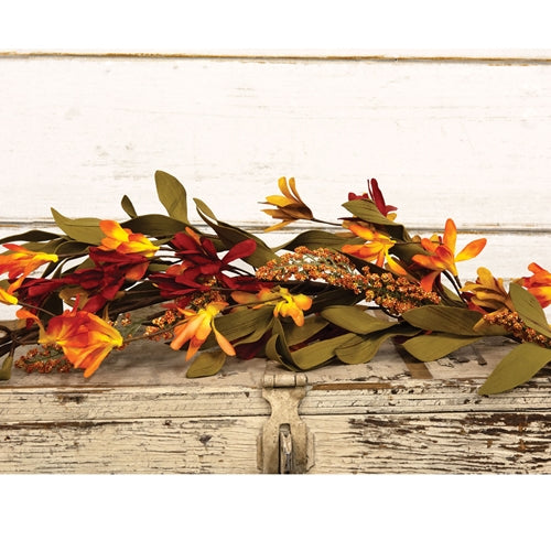 Harvest Wildflower & Heather Garland - 4 Ft.