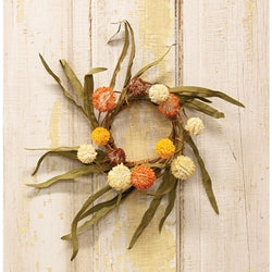 Fall Mix Thistle Berries & Leaves Candle Ring - 3.5"