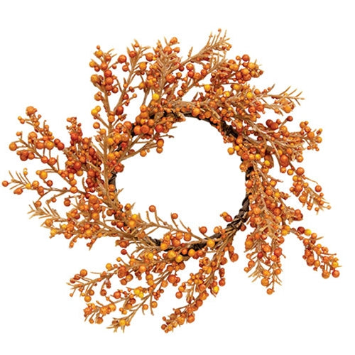 Soft Touch Orange Pepperberry Candle Ring - 3.5"