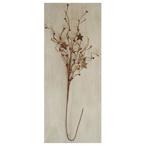 Burgundy/Gold Pip & Star Spray 24"