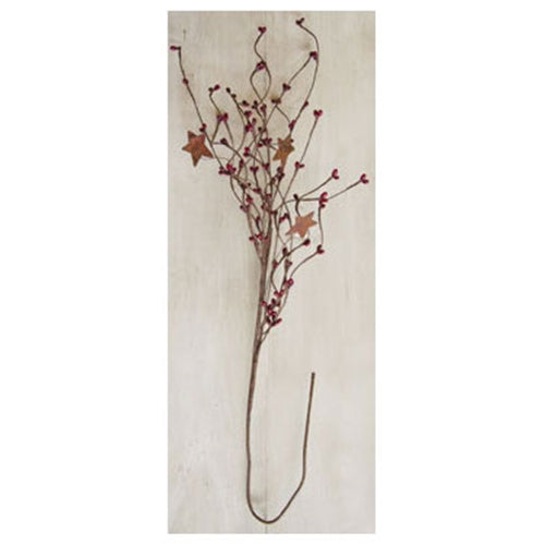 Burgundy Pip & Star Spray 24"