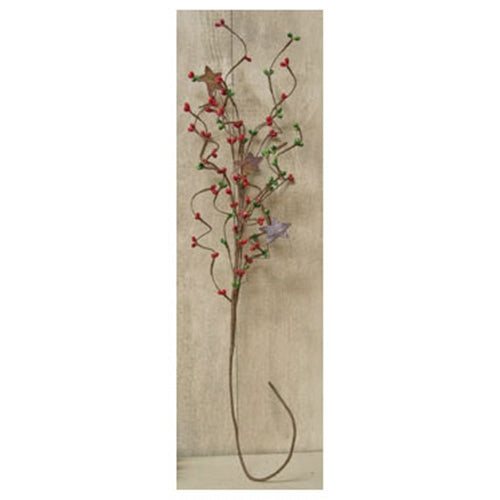 Red/Green Pip & Star Spray 24"