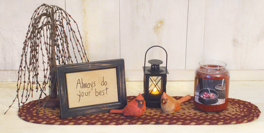 Burgundy/Tan Braided Stair Tread 8x28