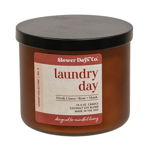 Slower Days Laundry Day Jar Candle - 14.5oz.