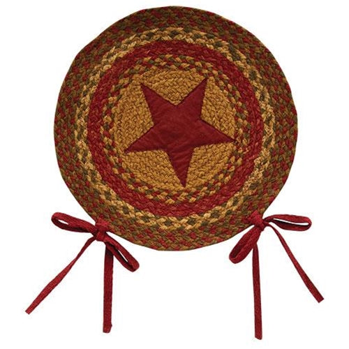 Cinnamon Star Braided Chair Pad 15"
