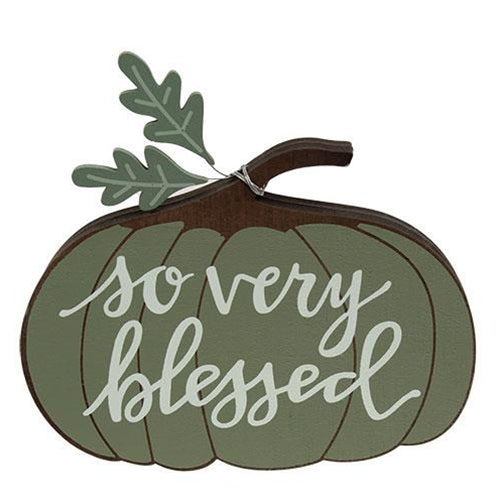 Very Blessed Chunky Pumpkin Sitter