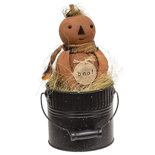 Boo Bobby Pumpkin Doll in Bucket
