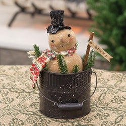 Brrr Snowman Doll in Bucket