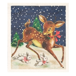 2/Set - Retro Christmas Swedish Dishcloths
