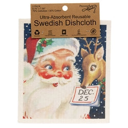 2/Set - Retro Christmas Swedish Dishcloths