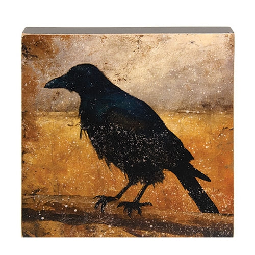 Lone Raven Textured Distressed Block - 6" Sq.