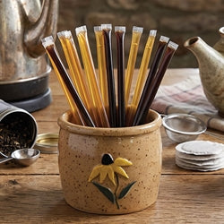 Coneflower Ceramic Crock