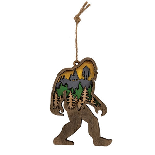 Forest Cutout Magnetic Bigfoot Ornament