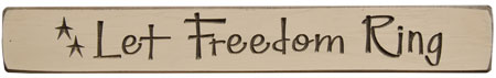 Let Freedom Ring Engraved Block 12"